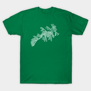 Hand drawn Leafy Seadragon - marine animal design T-Shirt